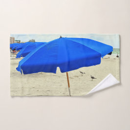 Blue Beach Umbrellas Handtuch