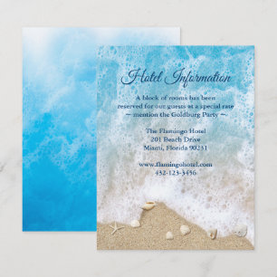 Blue Beach Waves Bat Mitzvah Hotelinformationen Einladung