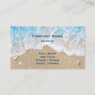 Blue Beach Waves & Sand Carte de visite
