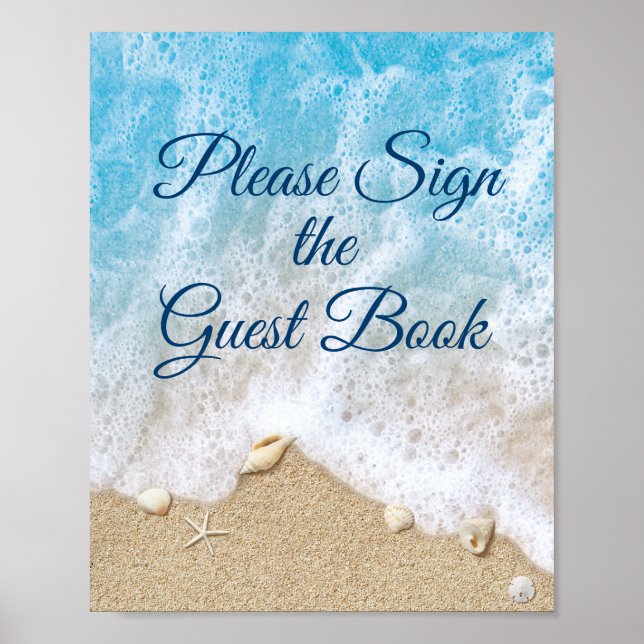 Blue Beach Waves Signale l'affiche du livre d'or 2 (Devant)