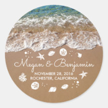 Blue Beach Waves und Sand Romantic Summer Wedding