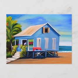 Blue Beach Zuhause und Ocean | BEHALTEND TOUCH Postkarte