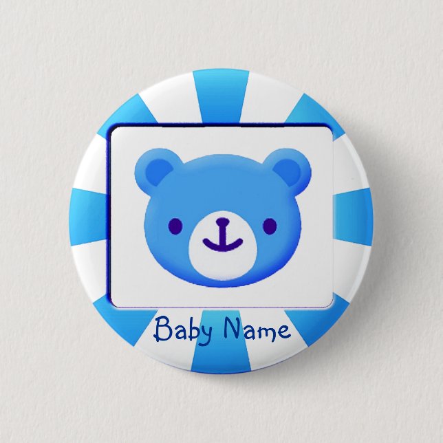Blue Bear Baby Button (Vorderseite)