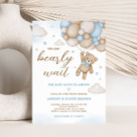 Blue Bear Balloons Baby Dusche Einladung<br><div class="desc">Herzlich willkommen in unserem kleinen Teddy Bear Baby Shower Einladung Printable. Personalisieren Sie die Freude mit Ihren Lieben zu teilen! BS504</div>