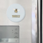 Blue Bee Yourself Magnet<br><div class="desc">Blue Bee Yourself Black Yellow</div>