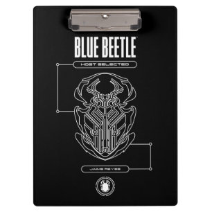 Blue Beetle Scarab Tech Graphic Klemmbrett