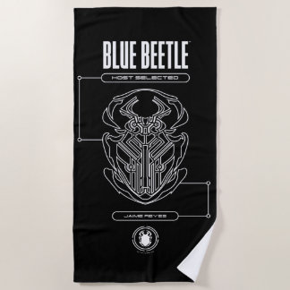 Blue Beetle Scarab Tech Graphic Strandtuch