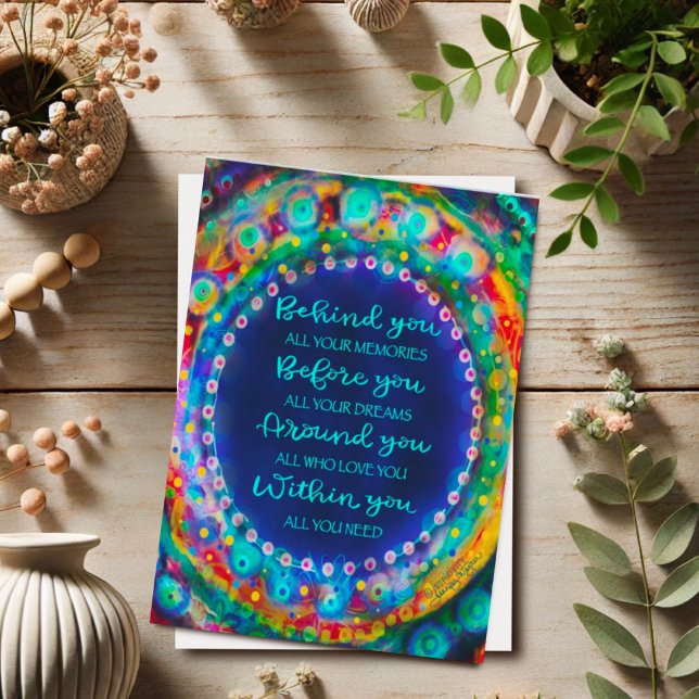 Blue Behind You Abschluss Inspirivity Card Karte (Von Creator hochgeladen)