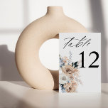 Blue & Beige Boho Tischnummer<br><div class="desc">Dress up your wedding or Party tables with your Blue & Beige Boho Floral Tischnummer Card.</div>
