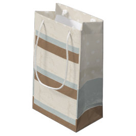 Blue Beige Brown Soft Polka Dots Retro Hintergrund Kleine Geschenktüte