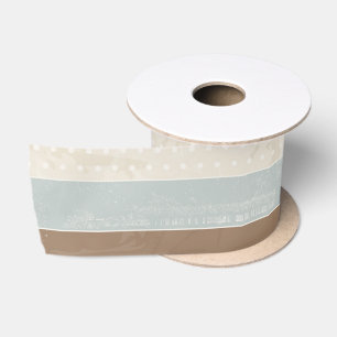 Blue Beige Brown Soft Polka Dots Retro Hintergrund Satinband