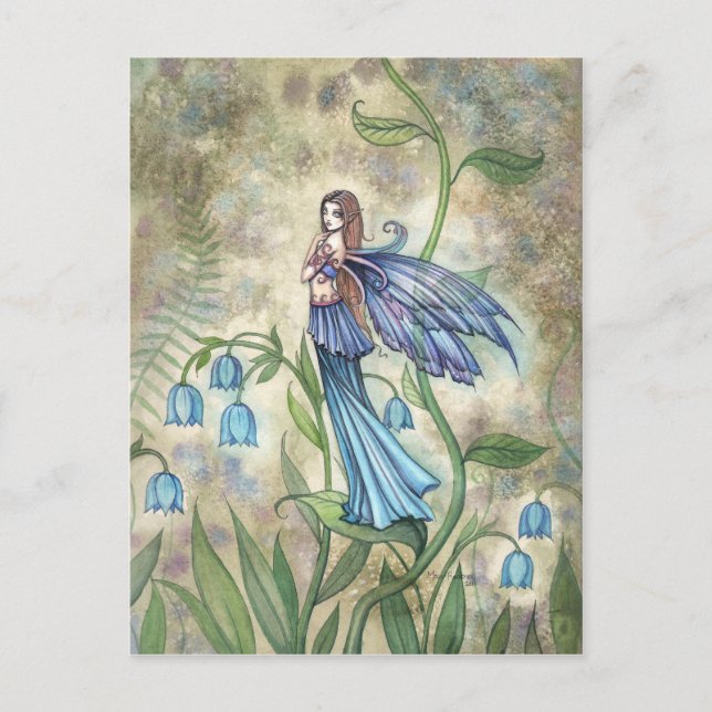 Blue Bell Fairy Art Postcard Postkarte (Vorderseite)
