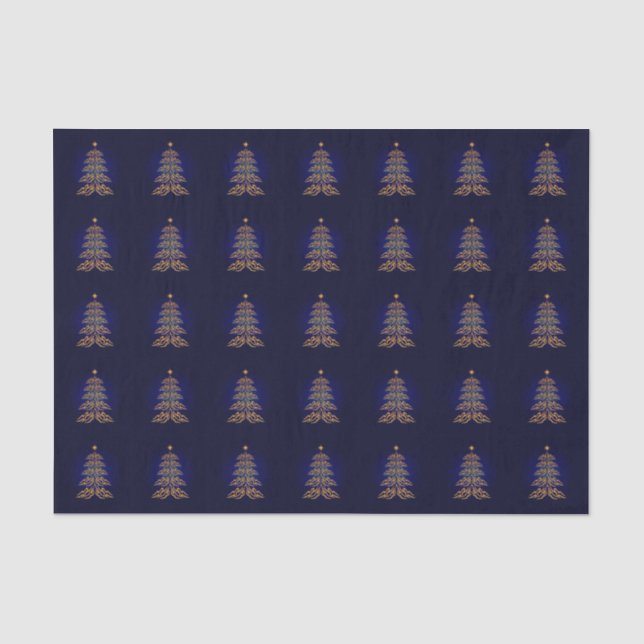 Blue Bell Weihnachtsbaum Tissue Paper Seidenpapier (Vorderseite)