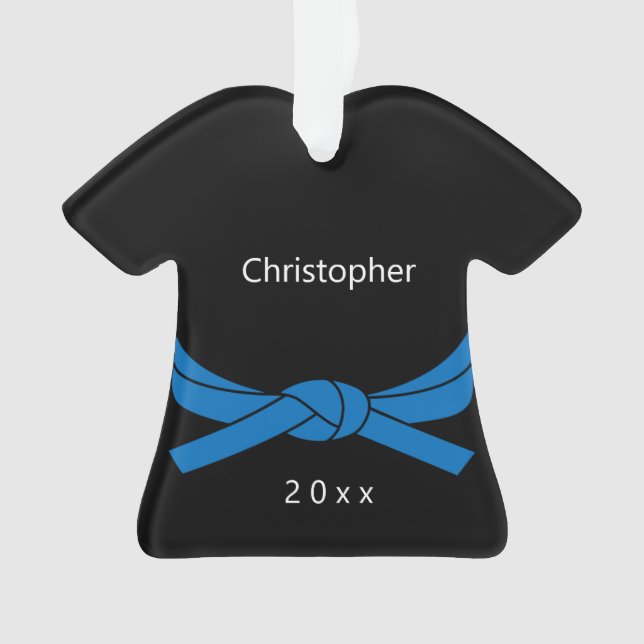 Blue Belt Karate Ornament (Vorderseite)