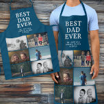 Blue Best Vater je Custom 6 FotoCollage Schürze<br><div class="desc">Blue Best Vater je Custom 6 Foto Collage Schürze. 6 Fotos und der beste Papa in der modernen weißen Typografie auf einem benzinblauen Hintergrund. Personalisieren Sie die Schürze mit Ihren Fotos. Großartiges Geschenk und ein süßer Sake für einen Vater oder Großvater am Vatertag,  Geburtstag oder Weihnachten.</div>