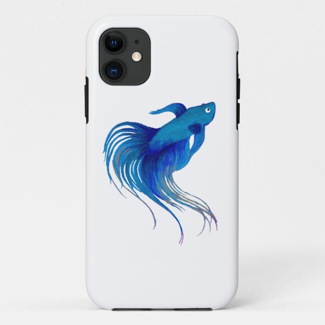Blue Betta Fish Case-Mate iPhone Hülle (Rückseite)