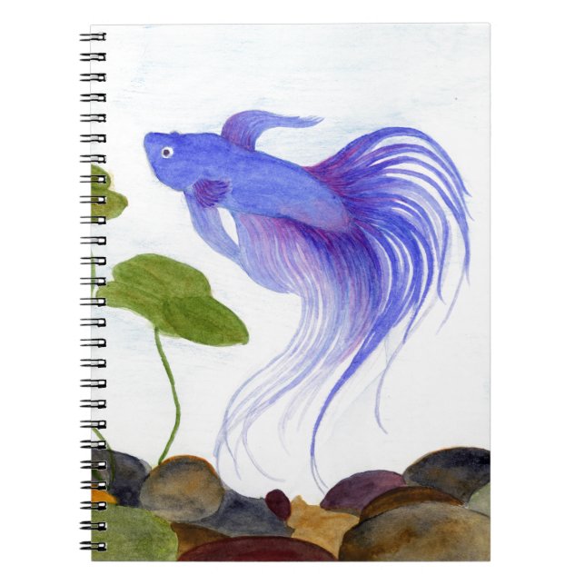 Blue Betta Fish Notizblock (Vorderseite)