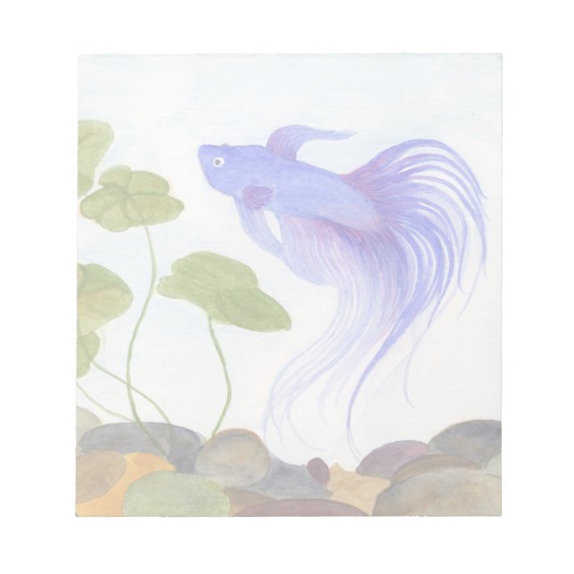 Blue Betta Fish Notizblock (Vorderseite)