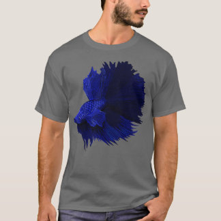 Blue Betta Splendens männliche Fischgestaltung T-Shirt