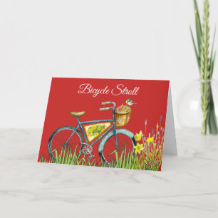 Blue Bicycle Basket of Blume & Bird Red Karte