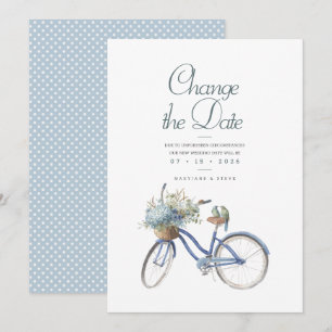 Blue Bicycle Bohemisch Watercolor Wedding Save The Date