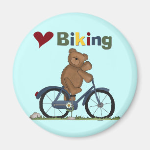 Blue Bicycle I Liebe Bikeschirme und Geschenke Magnet