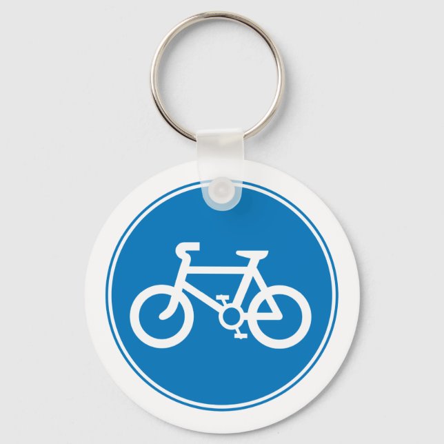 Blue Bicycle Key Chain Schlüsselanhänger (Vorderseite)