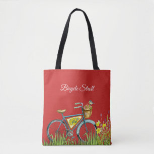 Blue Bicycle Red Tasche