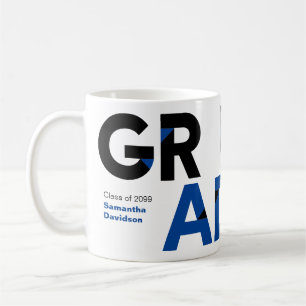 Blue Big Bold; Abschluss für angeschnittene Buchst Kaffeetasse