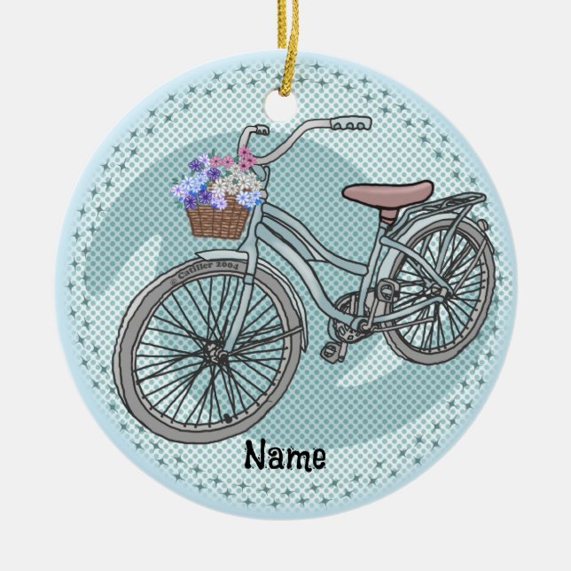 Blue Bike  Ornament (Vorne)