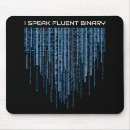 Blue Binary Code Mousepad