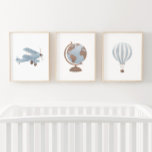 Blue Biplane Heißluftballon Reise Kinderzimmer Dek Bilderwand Sets<br><div class="desc">Fügen Sie dem Themenbereich Ihrer Kleinen eine Touch hinzu,  mit diesem Set aus drei Aquarellbändern,  Heißluftballon und weltweiten Drucken.</div>