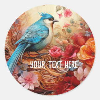 Blue Bird 1b Runder Aufkleber