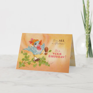 Blue Bird Birthday Card Karte