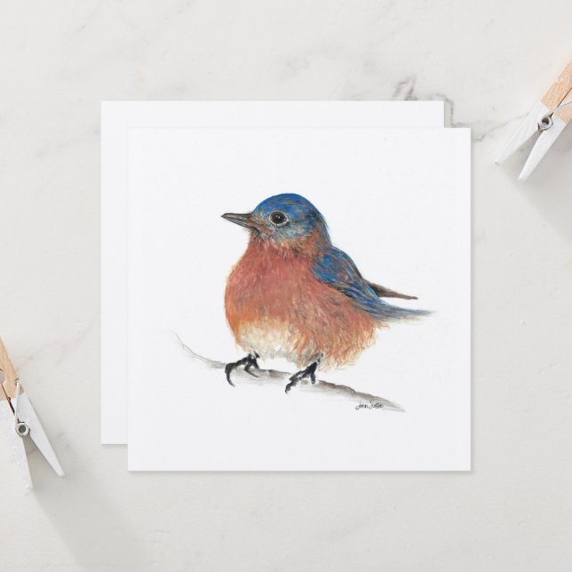 Blue Bird Card Karte (Vorderseite/Rückseite Beispiel)