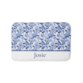 Blue Bird Chinoiserie Monogram Badematte