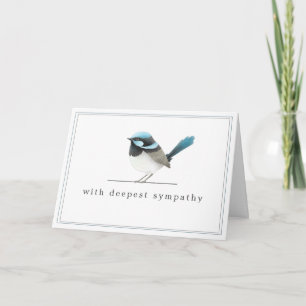 Blue Bird - Einfaches elegantes Beileid Karte