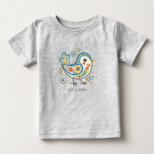 Blue Bird Floral Baby T - Shirt