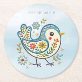 Blue Bird Floral Paper Untersetzer