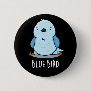 Blue Bird Funny Animal Pub Dark BG Button