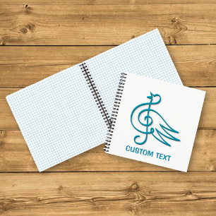 Blue Bird Musik Notizbuch