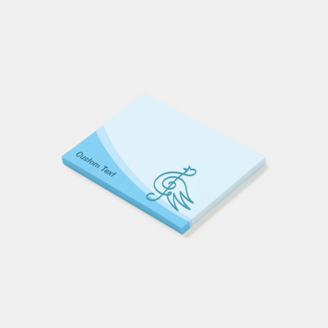 Blue Bird Musik Post-it Klebezettel (angewinkelt)