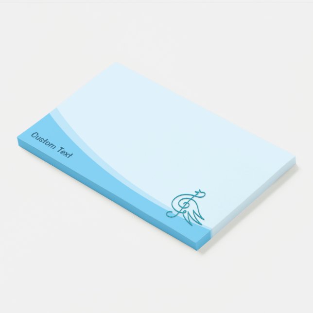 Blue Bird Musik Post-it Klebezettel (angewinkelt)