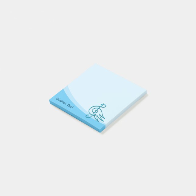 Blue Bird Musik Post-it Klebezettel (angewinkelt)