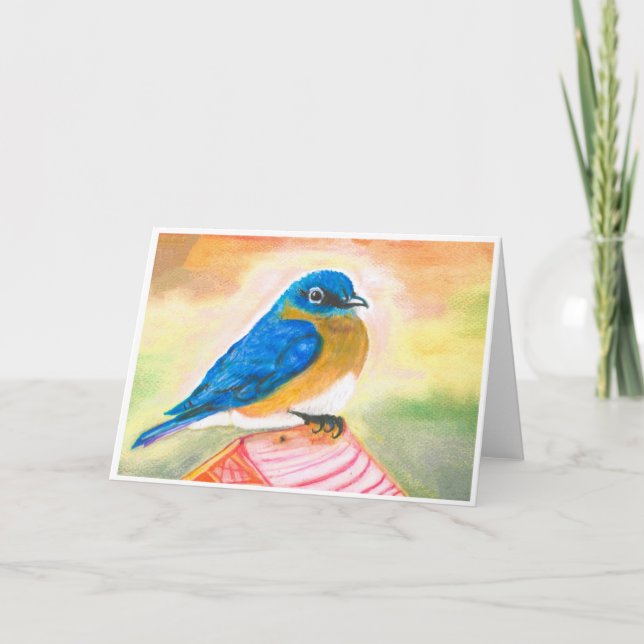 Blue Bird Note Card<Blank Inside> Ankündigung (Vorderseite)