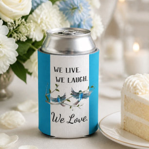 Blue Bird of Happiness Gastgeschenk Hochzeit - Can Dosenkühler