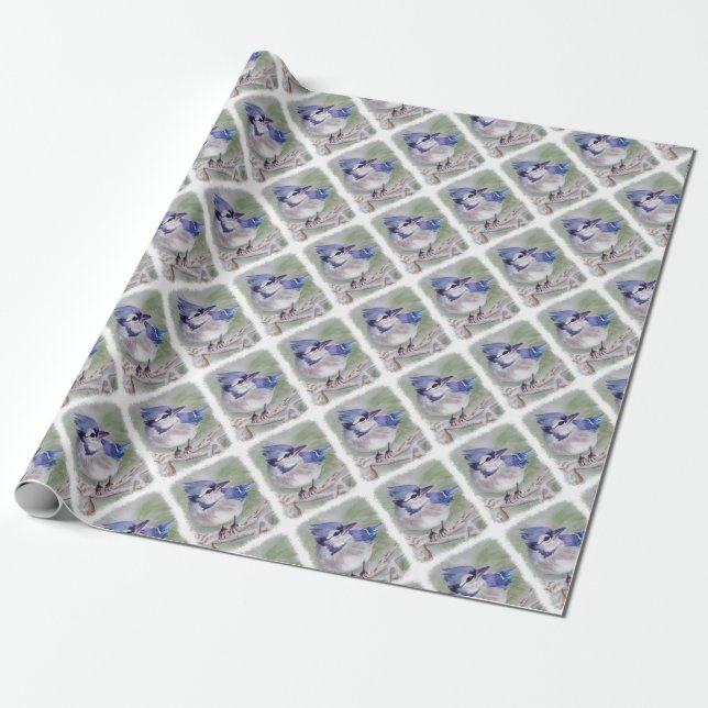 BLUE BIRD OF PARADISE GESCHENKPAPIER (Ungerollt)