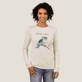 Blue Bird on a Tree Branch Tri-Blend Shirt