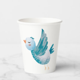 Blue Bird Twin Baby Dusche Pappbecher