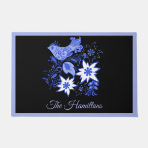 Blue Bird und Edelweiss Custom Doormat Fußmatte